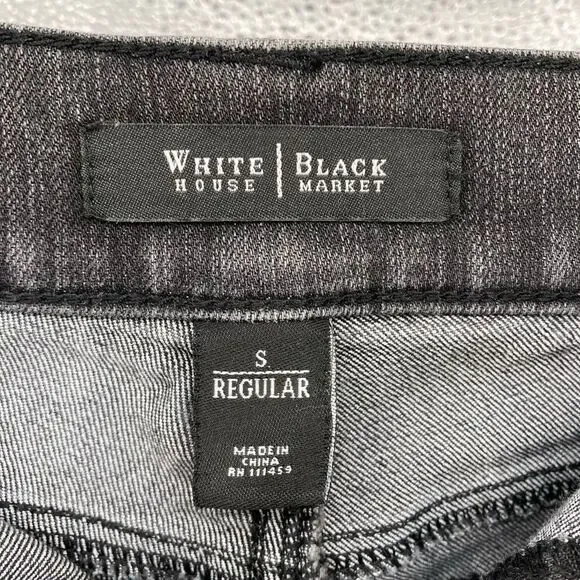 White House Black Market Women’s Black Wash Skinny Stretch Jegging Jeans Small - Picture 11 of 14